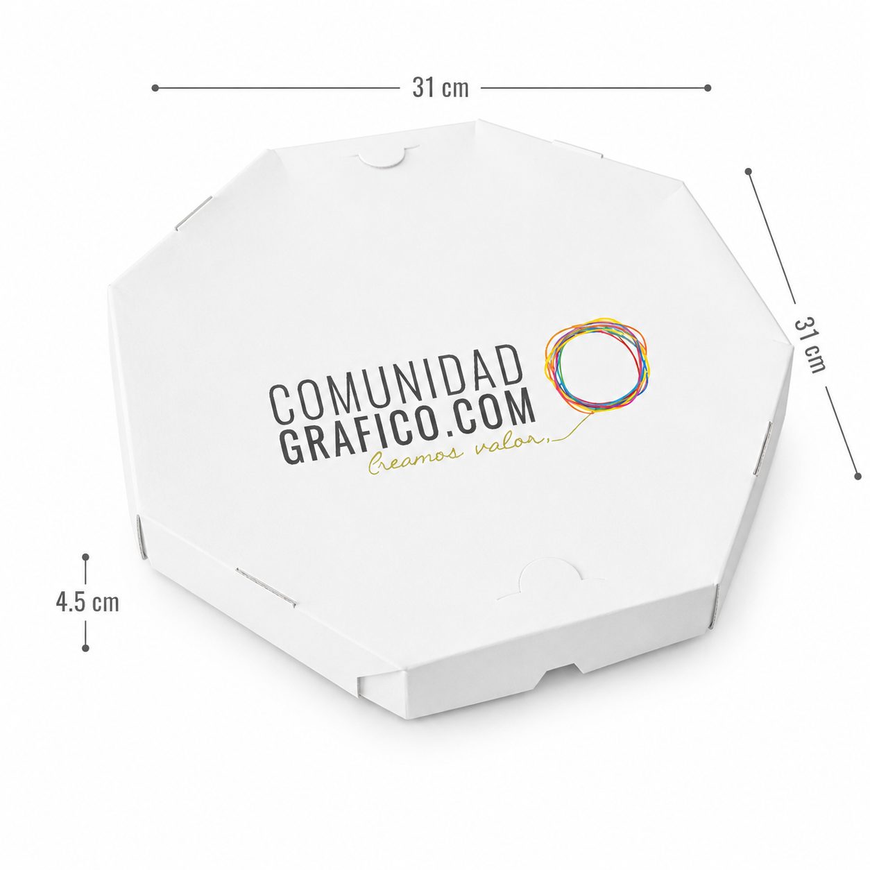 Pizza Octogonal 8 porciones Base