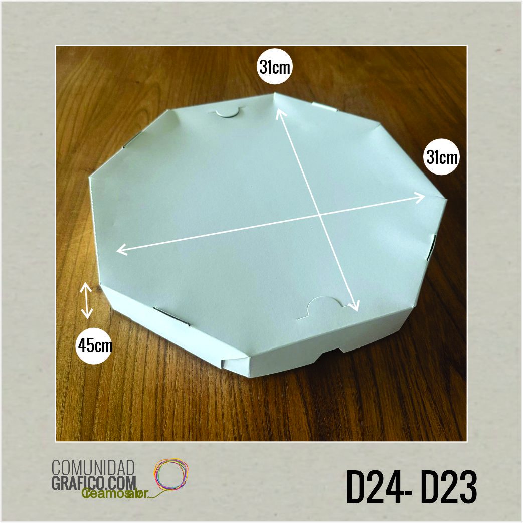Pizza Octogonal 8 porciones Base